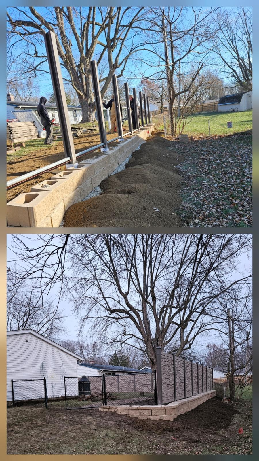 Retaining Wall & Fence