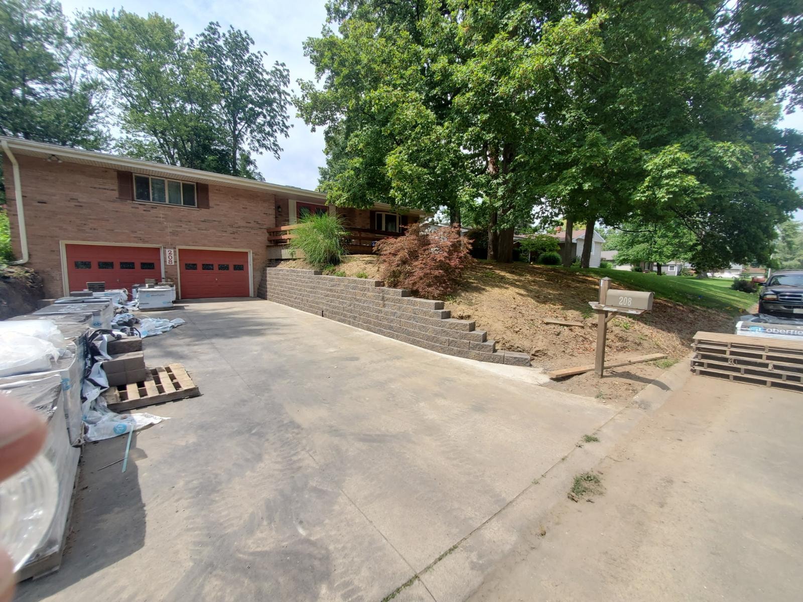 Retaining Wall — Mid Progress